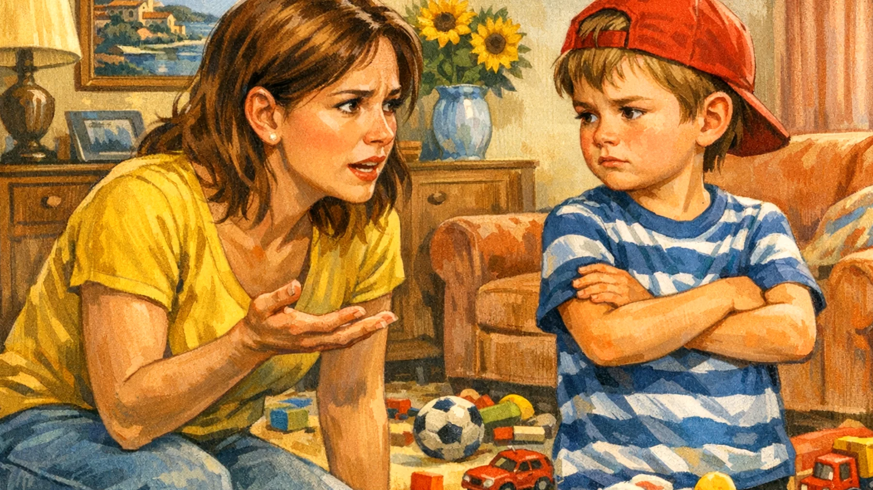 I genitori faticano a stabilire un dialogo efficace con i loro bambini, che spesso non ascoltano, non rispondono o reagiscono con capricci quando viene chiesto loro qualcosa. La comunicazione si riduce a ordini e rimproveri, creando distanza emotiva."