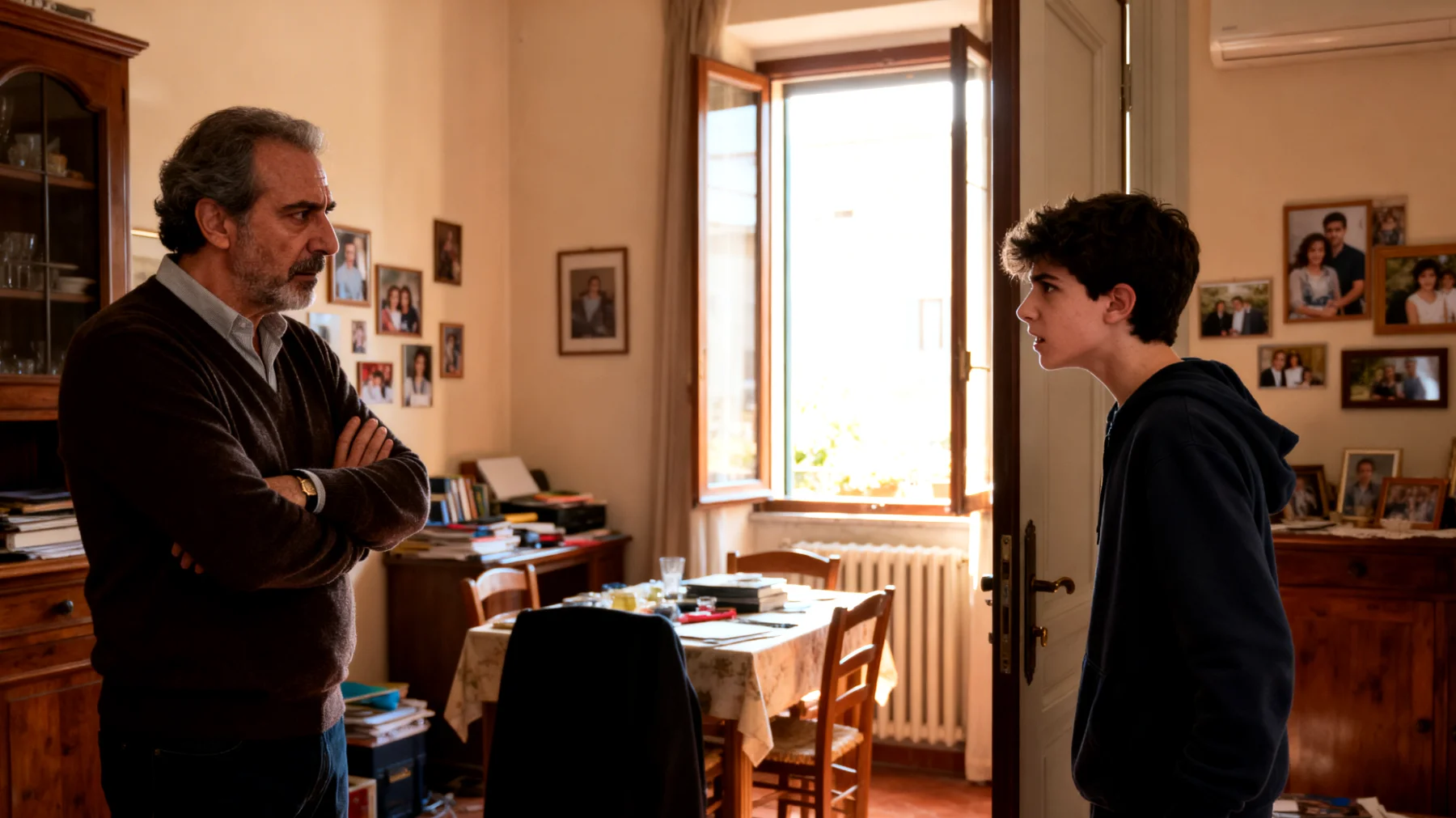 Un papà fatica a gestire il comportamento impulsivo e oppositivo del figlio adolescente che risponde male, sbatte le porte, rifiuta le regole familiari e reagisce con rabbia ad ogni tentativo di dialogo o confronto costruttivo"